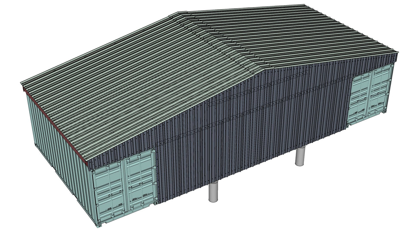 Metal End Wall | EW-GB46 Model | Accessory for PodRoof Kit GB46