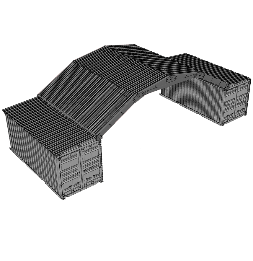 30′ Space, Gambrel Roof Style, 115 MPH, 30 PSF GM30