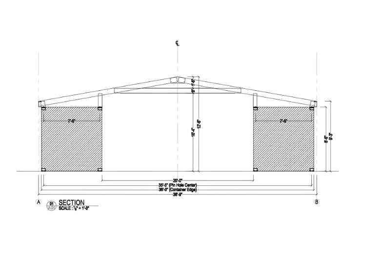 PodRoof Kit | GB361 Model | Gable Roof Style