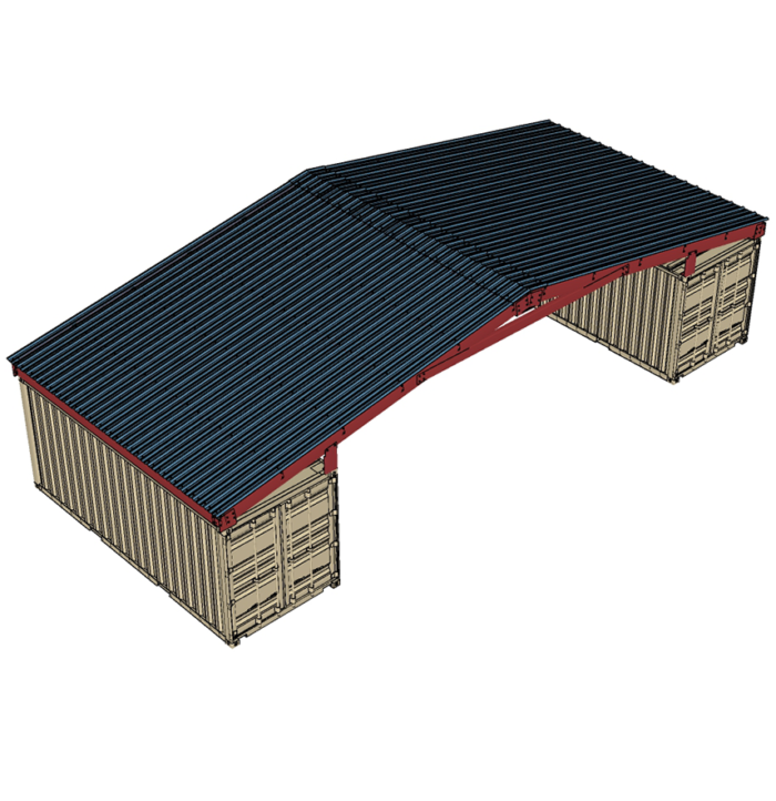30′ Space, Gable Roof Style, 115 MPH, 33 PSF GB46