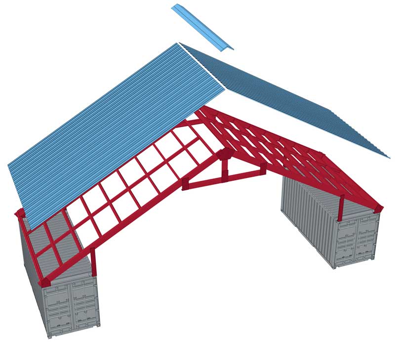 40′ Space, High Pitched Roof Style, 115 MPH, 75 PSF Model: GB5630