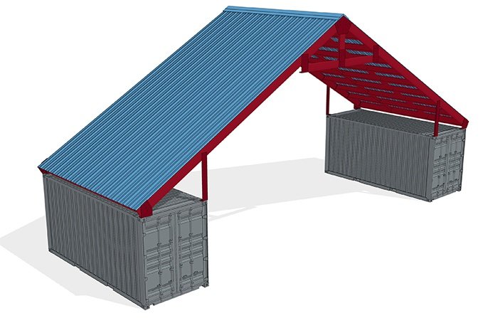 40′ Space, High Pitched Roof Style, 115 MPH, 75 PSF Model: GB5630