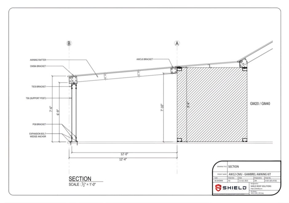 PodRoof Awning | Accessory for PodRoof Kit GM30/GM401