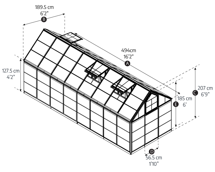Snap & Grow Greenhouse Kit | 6′ Series | Canopia by Palram