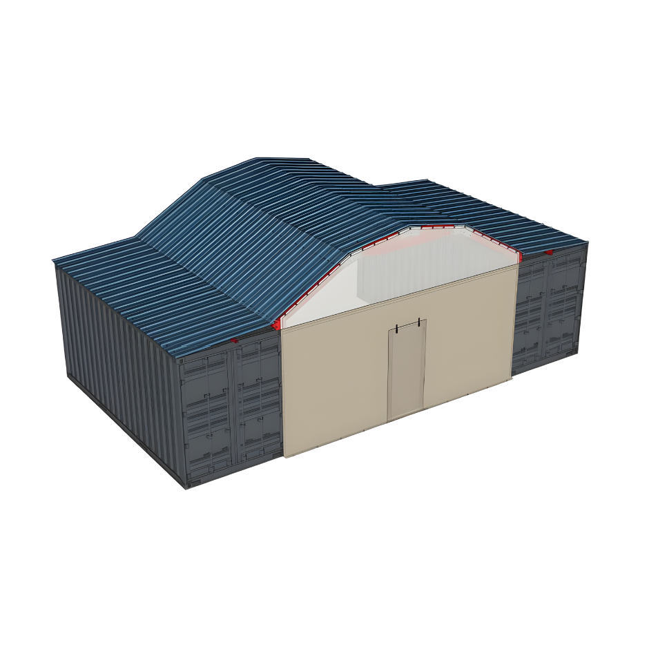 Tarp End Wall | TW-GM20 Model | Accessory for PodRoof Kit GM201