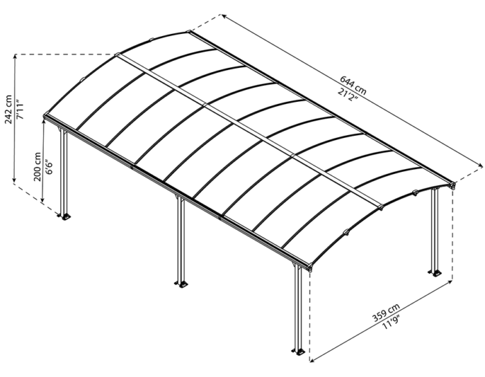 Arcadia Carport 12' x 21'