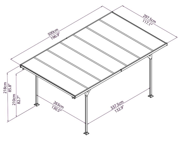 Verona Carport 16′ x 10′