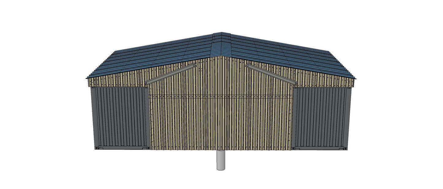 Metal End Wall | EW-GB36SP Model | Accessory for PodRoof Kit GB36SP