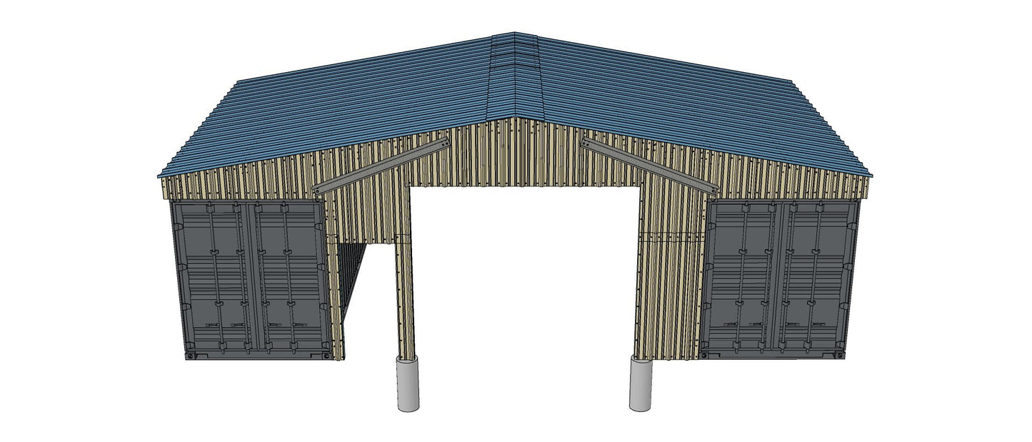 Metal End Wall | EW-GB36SP Model | Accessory for PodRoof Kit GB36SP