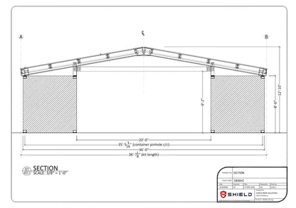 PodRoofKit | GB36HZ Model | Gable Roof Style