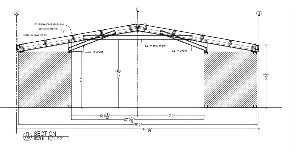 PodRoof Kit | GB36SP Model | Gable Roof Style