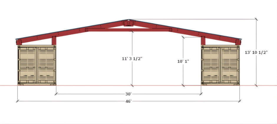 PodRoof Kit | GB46 Model | Gable Roof Style