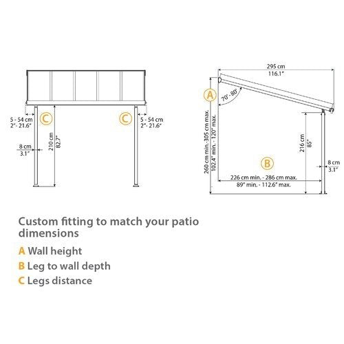 Olympia Patio White Awning