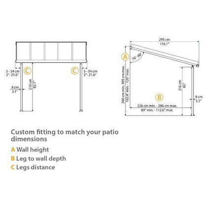 Olympia Patio White Awning