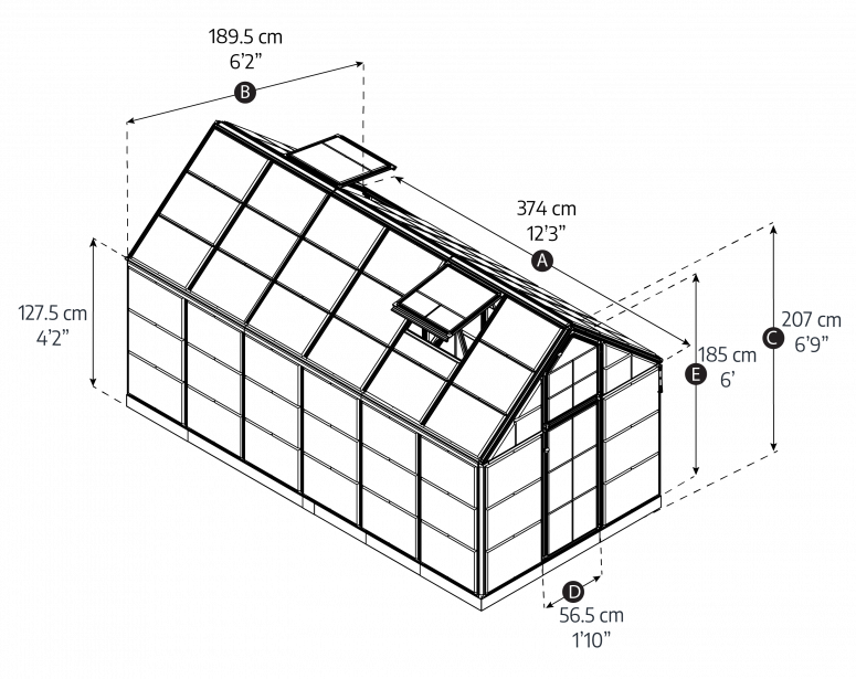 Snap & Grow Greenhouse Kit | 6′ Series | Canopia by Palram