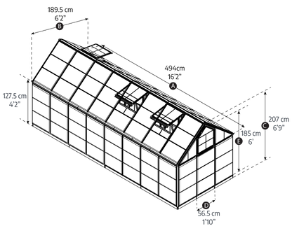 Snap & Grow Greenhouse Kit | 6′ Series | Canopia by Palram