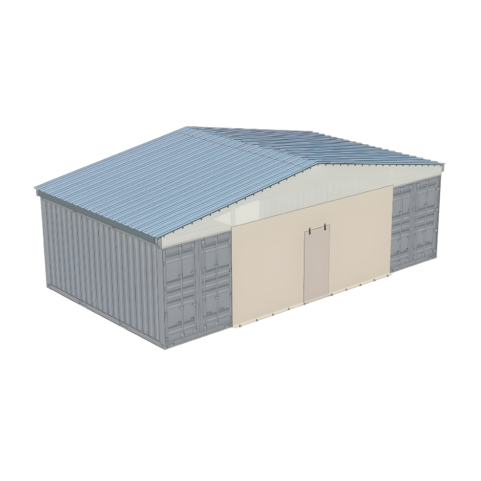 Tarp End Wall | TW-GB36 Model | Accessory for PodRoof Kit GB361