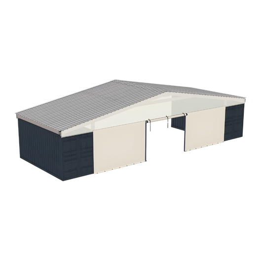 Tarp End Wall | TW-GB56 Model | Accessory for PodRoof Kit GB561