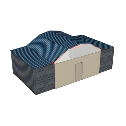 Tarp End Wall | TW-GM20 Model | Accessory for PodRoof Kit GM201