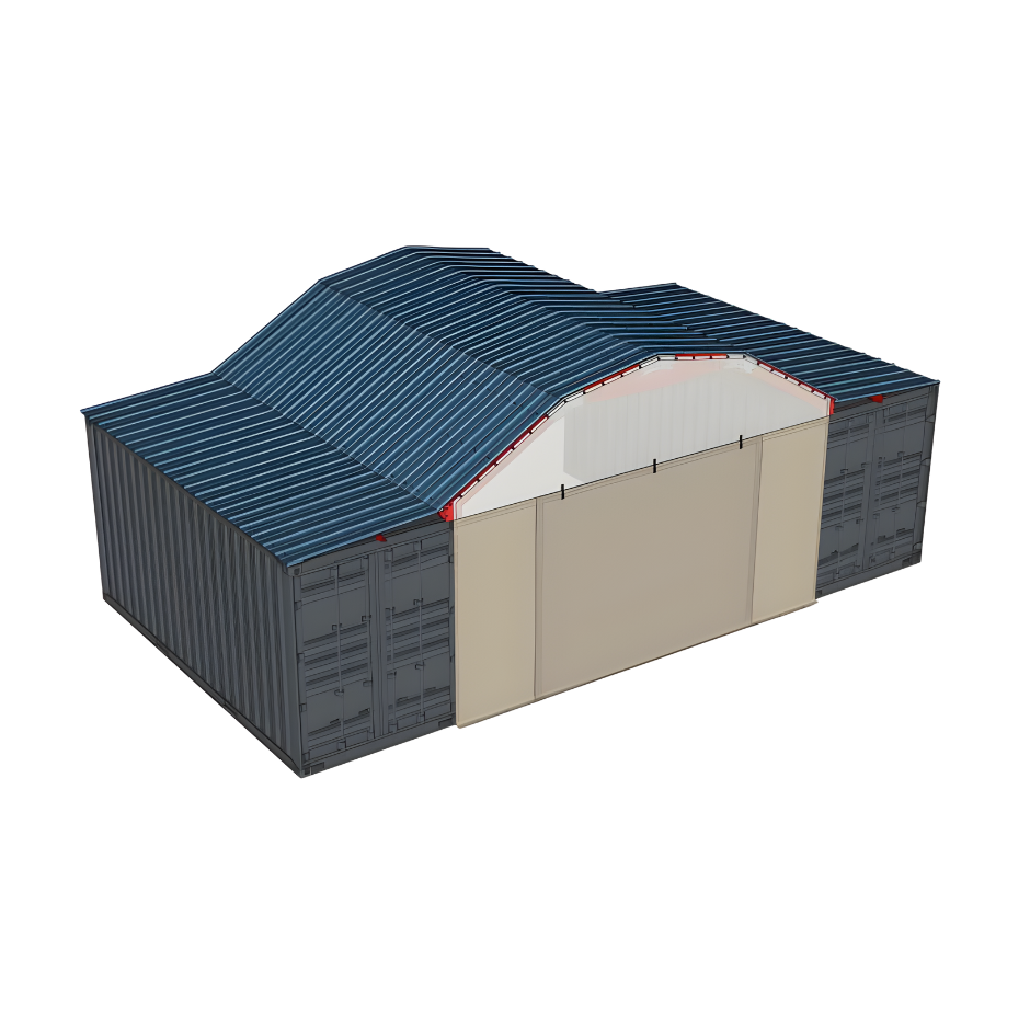 Tarp End Wall | TW-GM20 Model | Accessory for PodRoof Kit GM201