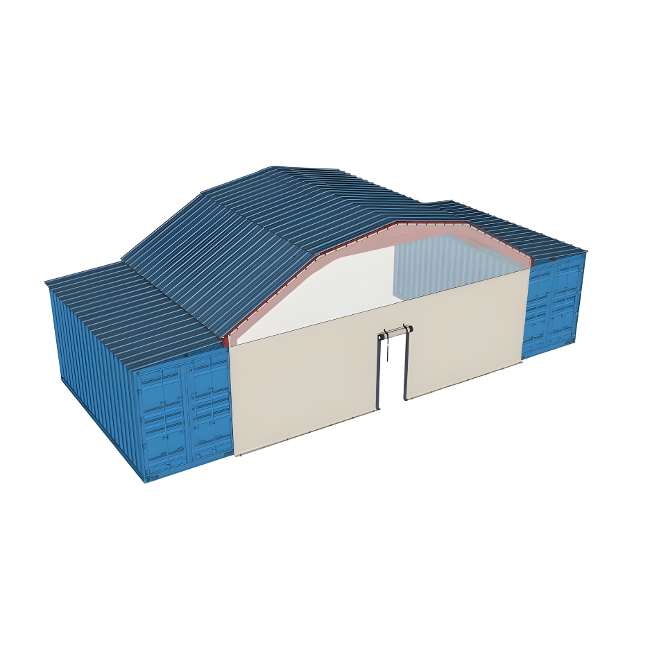 Tarp End Wall | TW-GM30HC Model | Accessory for PodRoof Kit GM30 (High Cube Setup)