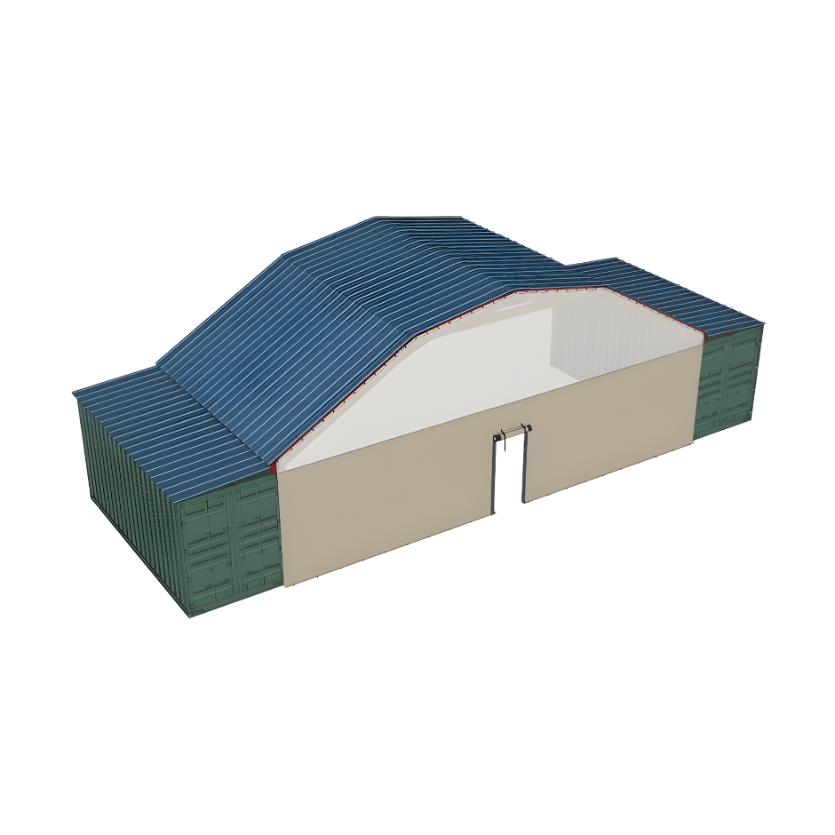 Tarp End Wall | TW-GM40HC Model | Accessory for PodRoof Kit GM401 (High Cube Setup)