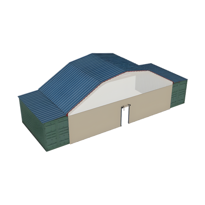 Tarp End Wall | TW-GM40HC Model | Accessory for PodRoof Kit GM401 (High Cube Setup)