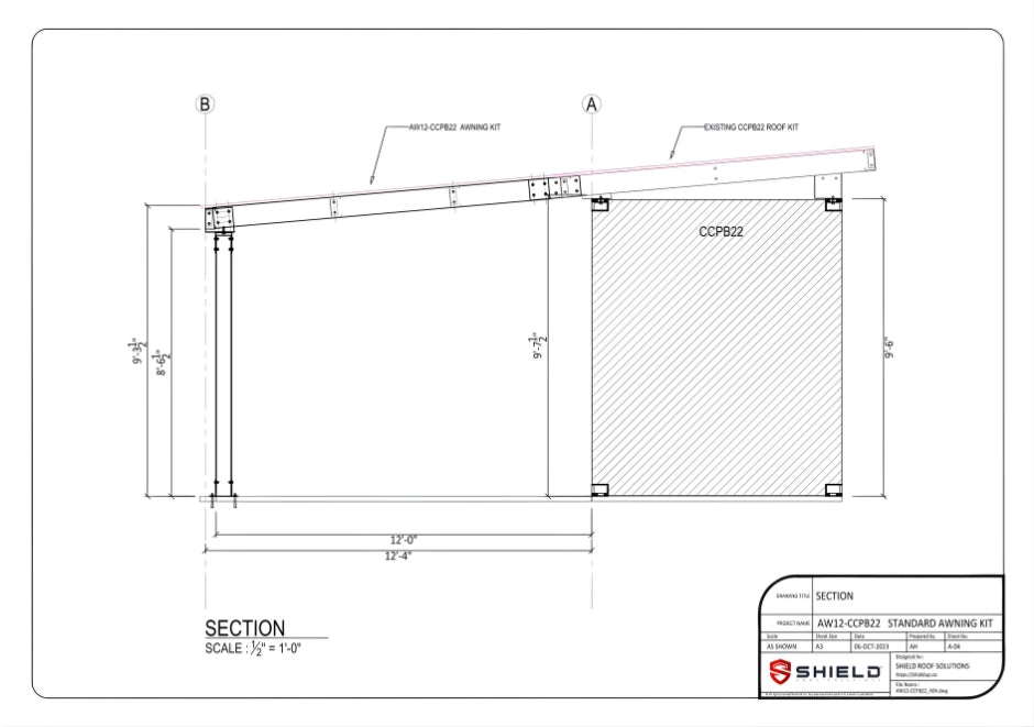 PodRoof Awning | Accessory for PodRoof Container Covers