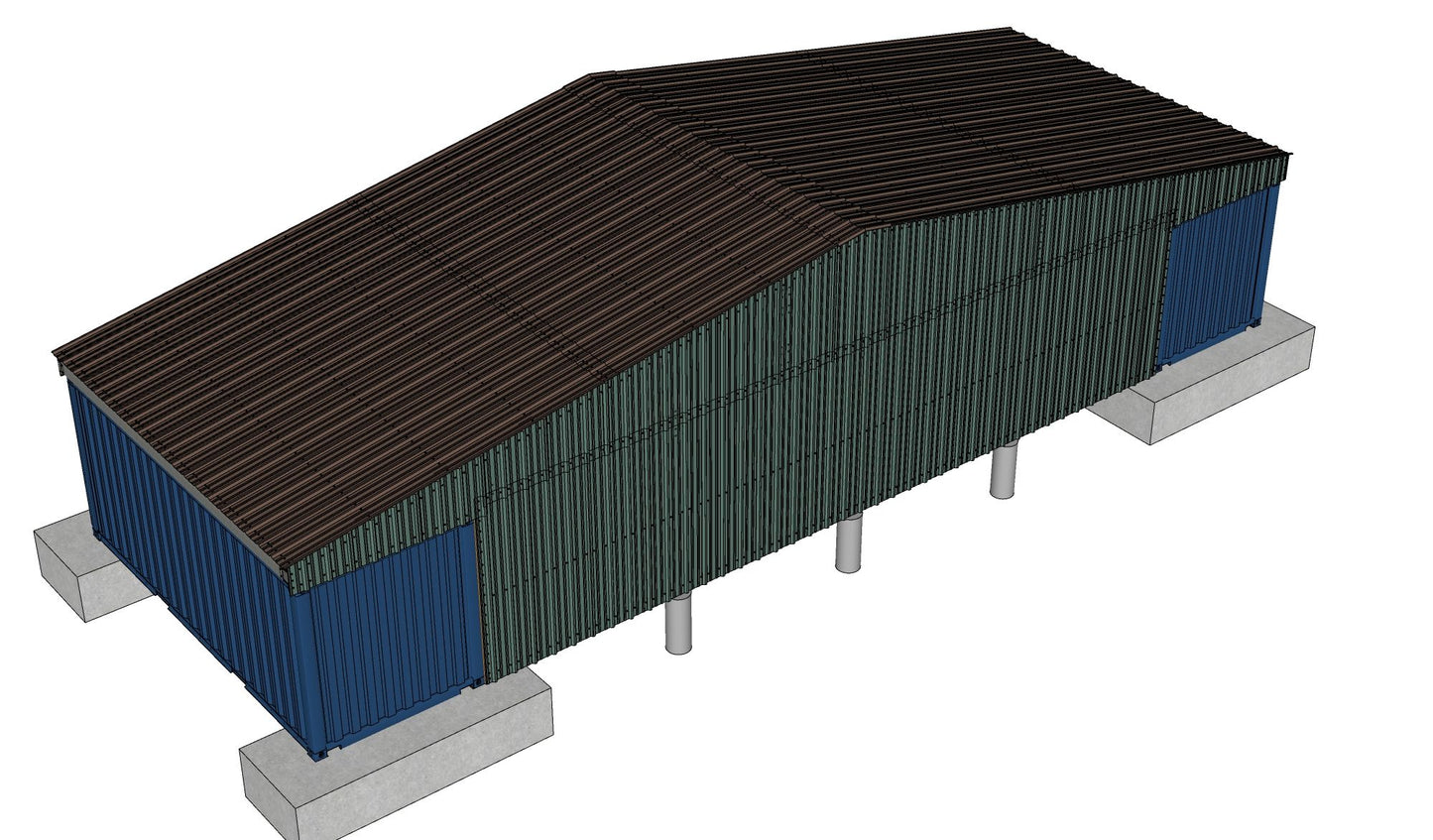 Metal End Wall | EW-GB56HZ Model | Accessory for PodRoof Kit GB56HZ