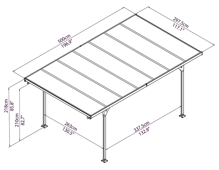 Verona Carport 16′ x 10′ | Shield