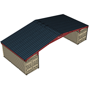 Awning and Container Outdoor Render Mock Up